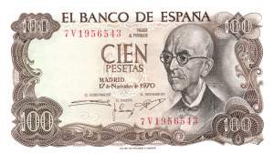 100 Pesetas 17.11.1970